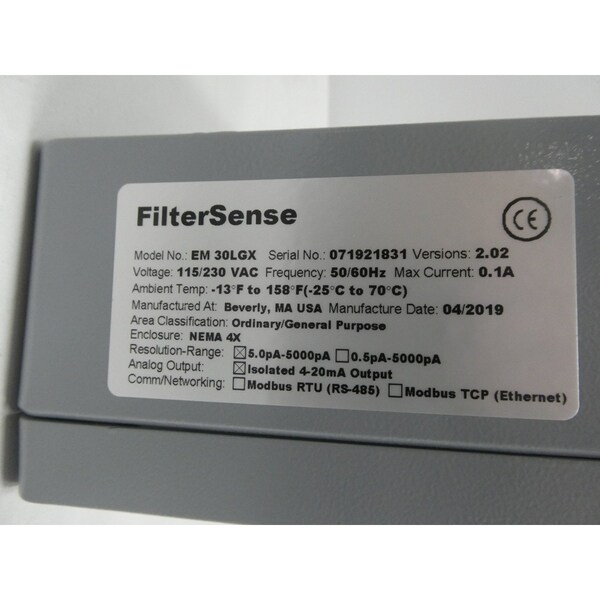 Filtersense PARTICULATE MONITOR 5PA-5000PA OPERATOR INTERFACE PANEL - EM 30LGX