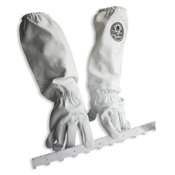 Good Land Bee Supply Sheep Skin Beekeeping Protective Gloves with Canvas Sleeves - XL & Wide Beehive 10 Frames Spacer - GL-GLV-SPCR-XL