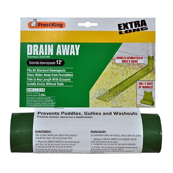 Thermwell Products Thermwell DE300 Flexible Manual Downspout Extender; Green - 12 ft. - 127757