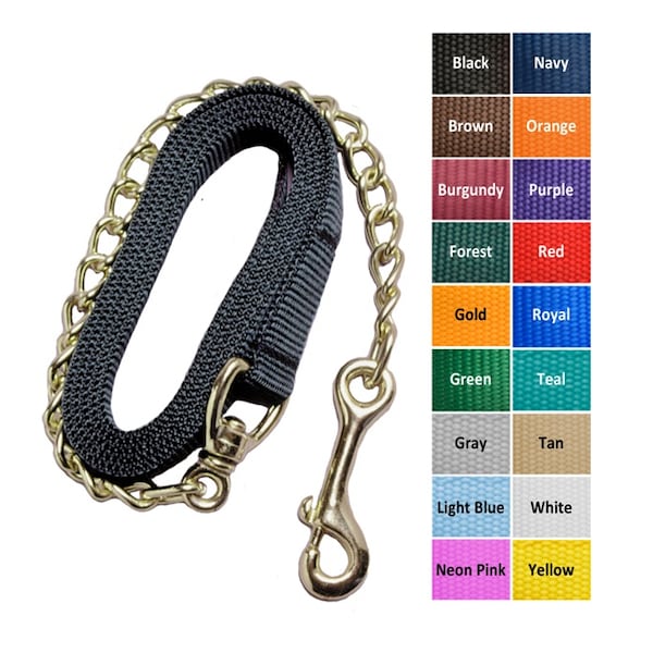 Jacks Imports Single Thick Lead Shank with 20" Brass Plated Chain NAVY - 397-NV