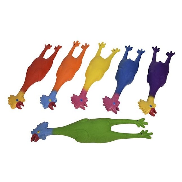 Sportime RUBBERLIKE CHICKENS SET OF 6 PK - VP054-6C