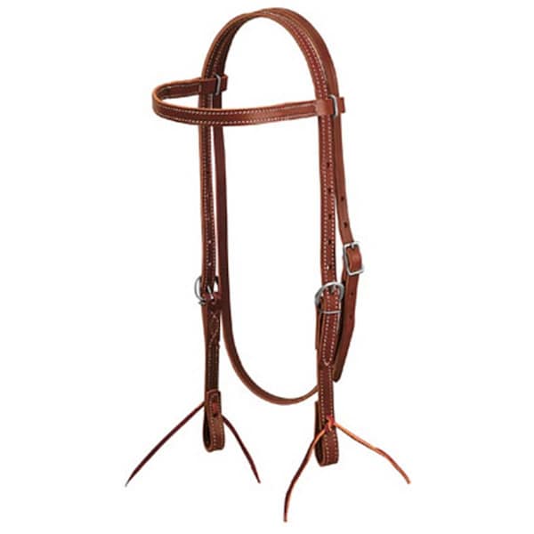 Daretocare 10-0335 0.63 in. Leather Headstall Brown - DA831225
