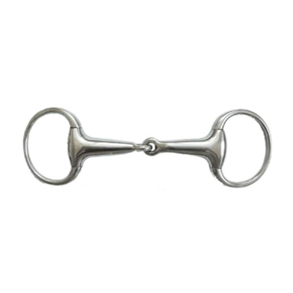 Jacks Imports Stainless Steel Thick Hollow Mouth Eggbutt Snaffle Bit 5-1/2" - 20103-5-1/2