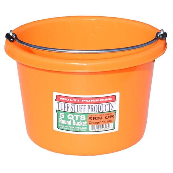 Tuff Stuff Products Tuff Stuff Products SRNOR 5 qt. Round Bucket; Orange - SRNOR