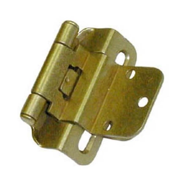 Hd A07565 BB Amerock Decorative Half Wrap 0.38 in. Inset Self Closing Cabinet Door Hinge; Burnished Brass - A07565 BB