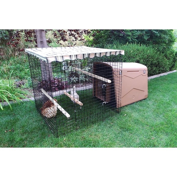 Chicken Condos Coop DeVille Chicken Coop With 4ft X 10ft X 48in Tall Run Basic - CDCC4X10X48R-B