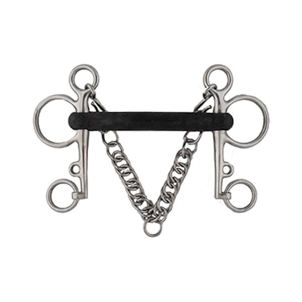 Jacks Imports Stainless Steel Soft Rubber Pelham Bit 5" - 10532-5