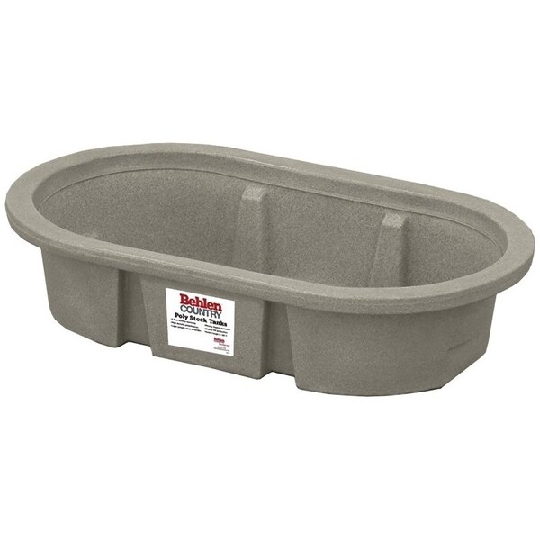 Behlen Country Farm Stock Tank, Round, 50 gal Capacity, Polyurethane, Granite Tan - 52110047GT