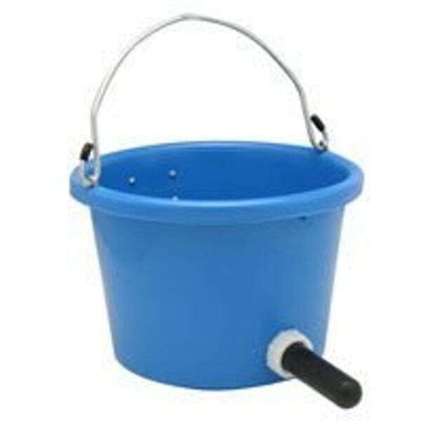 Fortex Fortiflex N400-8CF Calf Feeder with Nipple, 8 qt, Rubber Polyethylene Bucket, Blue Bucket - N4008CF