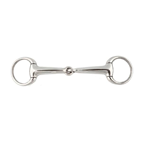 Jacks Imports Stainless Steel Hollow Eggbutt Bradoon Bit 5-1/2" - 20130-5-1/2