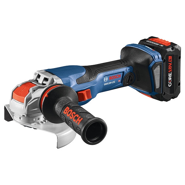 Bosch Angle Grinder, 18V DC, 5 in or 6 in Wheel Dia. - GWX18V-13CB14