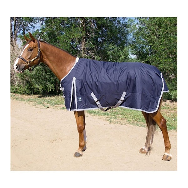Fienddemonio 86 in. 600 Denier Atlas Turnout Sheet Blanket, Navy - FI2998622