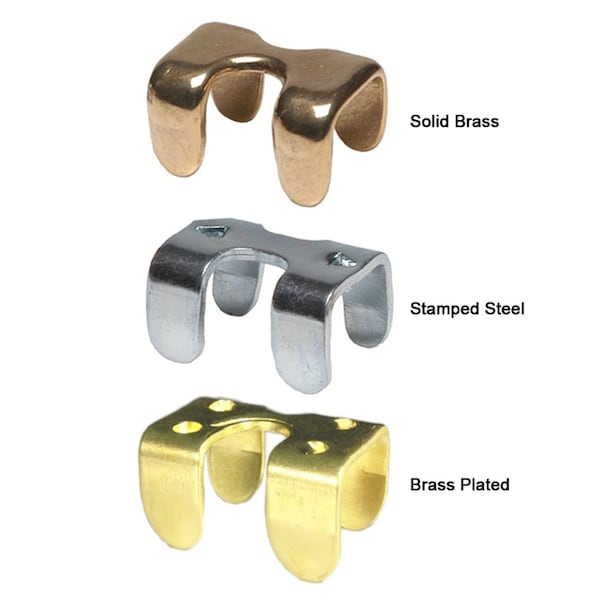 Jacks Imports Stamped Steel Rope Clamp SOLID BRAS 5/8" - 10047-SB-5/8