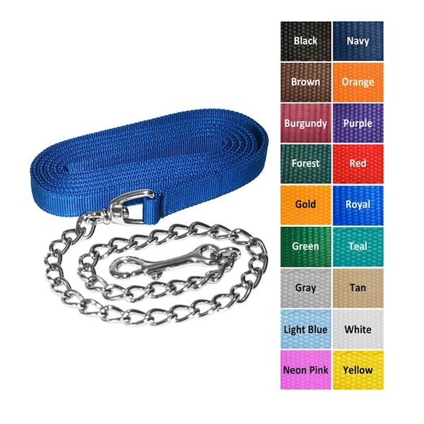 Jacks Lead Shank with 20" Chrome Plated Chain RED - 872-RE