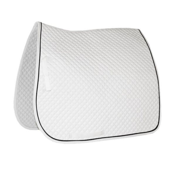 Jacks Imports Quilted Dressage Pad BK-WH-BK - 10333-BK-WH-BK