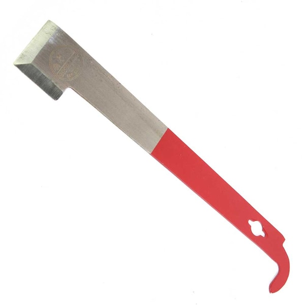 Good Land Bee Supply 10 Inch Stainless Steel Standard Beehive Frame Lifter and Scraper J Hook Tool - Red Handle - GLHT-REDHOOK