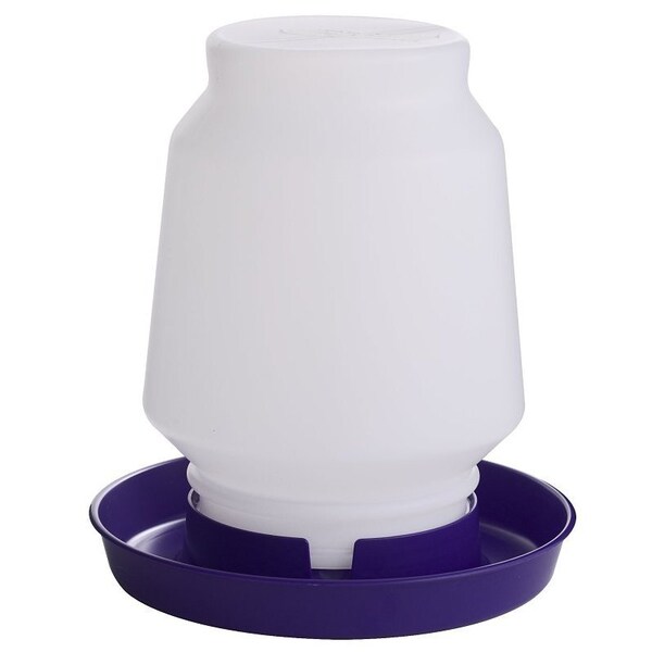 Little Giant Poultry Fount, 1 gal Capacity, Plastic, Purple, Screw-On Mounting - 7506PURPLE