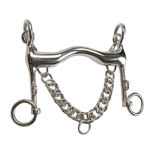 Jacks Imports Stainless Steel Hollow Low Port Weymouth Bit 5-1/2" - 116-5-1/2