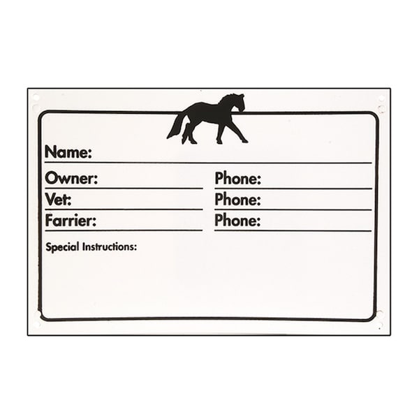 Jacks Imports Stall ID Plaque ENGLISH - 547-ENG