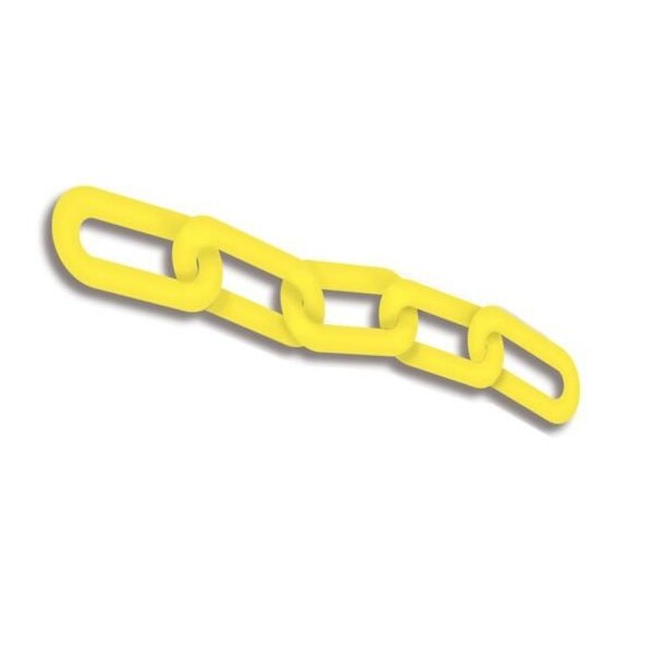 Accuform PRC211YL STANDARD CHAIN LINKS, 2 X 1 X 14 IN, 100 FT L, Yellow, POLYETHYLENE PLASTIC - PRC211YL