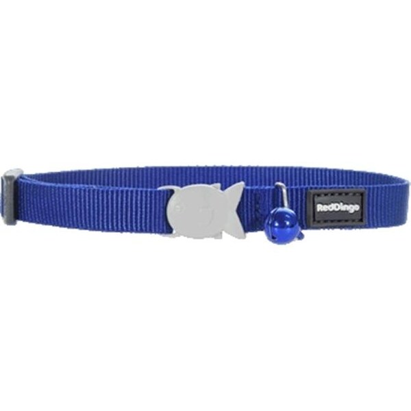 Red Dingo Red Dingo CC-ZZ-DB-SM Cat Collar Classic Dark Blue - CC-ZZ-DB-SM