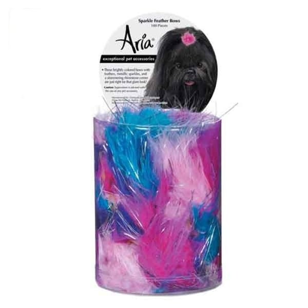 Petedge Aria Sparkle Feather Bows Canister; 100 Piece - DT1058 99