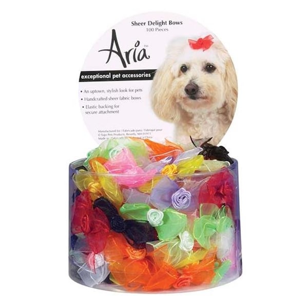 Aria Aria DT157 99 Aria Sheer Delight Bows Canister 100/Pcs - DT157 99