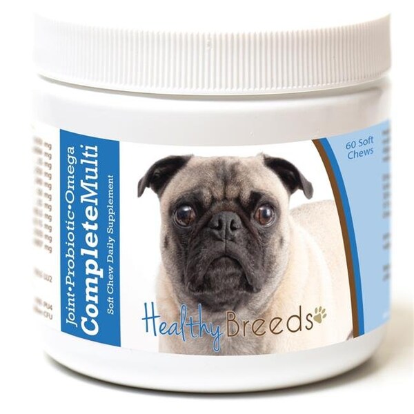 Healthy Breeds Healthy Breeds 192959008814 Pug All in One Multivitamin Soft Chew - 60 Count - 192959008814