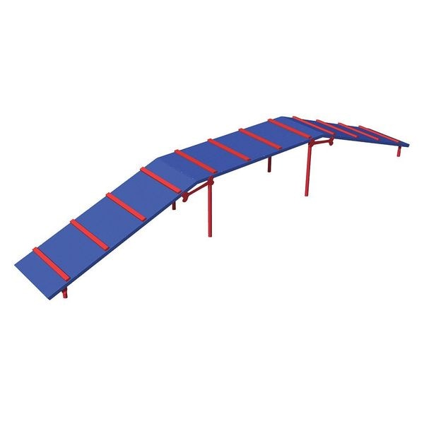 Bark Park Commercial Dog Walk, Red/Blue - PBARK-410-P