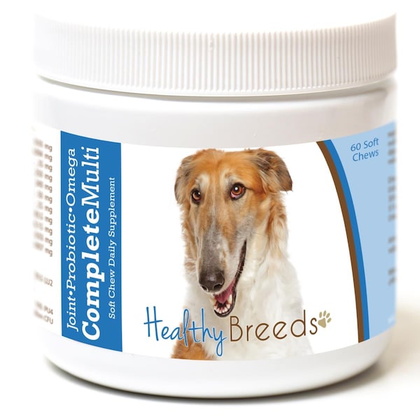 Healthy Breeds Borzois All in One Multivitamin Soft Chew, 60PK - 192959007500