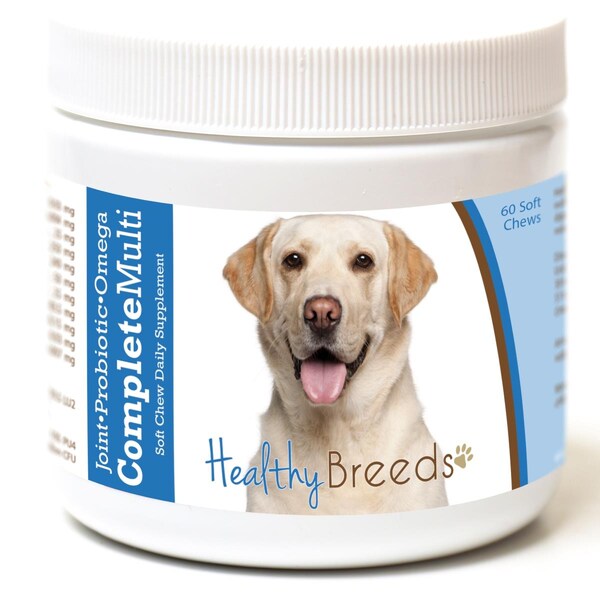 Healthy Breeds Labrador Retriever All in One Multivitamin Soft Chew, 60PK - 192959008340