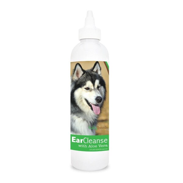 Healthy Breeds 8 oz Siberian Husky Ear Cleanse with Aloe Vera Cucumber Melon - 840235114390