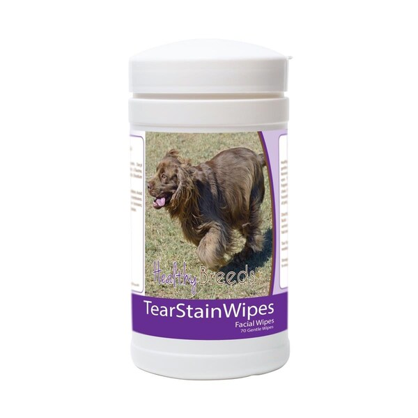 Healthy Breeds Sussex Spaniel Tear Stain Wipes, 70PK - 840235181408