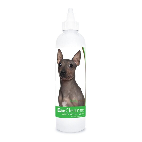 Healthy Breeds 8 oz American Hairless Terrier Ear Cleanse with Aloe Vera Cucumber Melon - 840235197690