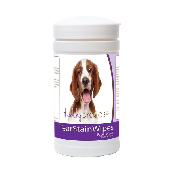 Healthy Breeds Welsh Springer Spaniel Tear Stain Wipes - 70 Count, 70PK - 840235177487