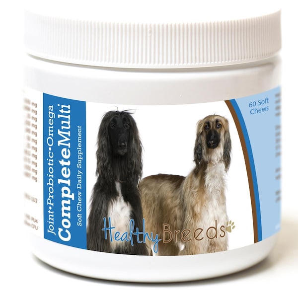 Healthy Breeds Afghan Hound All in One Multivitamin Soft Chew, 60PK - 192959007180