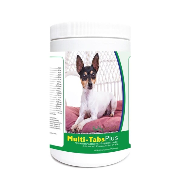 Healthy Breeds Toy Fox Terrier Multi-Tabs Plus Chewable Tablets, 365PK - 840235177197