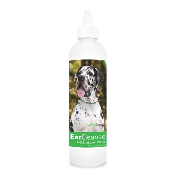 Healthy Breeds 8 oz Great Dane Ear Cleanse with Aloe Vera Cucumber Melon - 840235106012