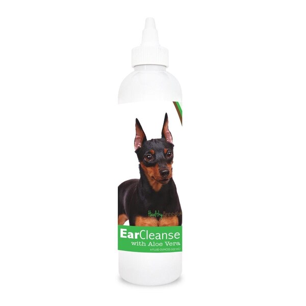 Healthy Breeds 8 oz Miniature Pinscher Ear Cleanse with Aloe Vera Cucumber Melon - 840235110859