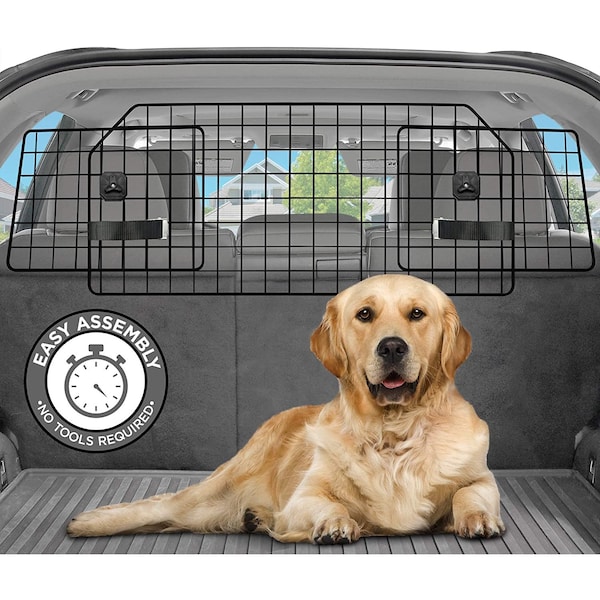 Pawple Dog Barrier for SUV's, Cars & Vehicles, Heavy-Duty - Adjustable Pet Barrier, Universal Fit - PAWDBAR