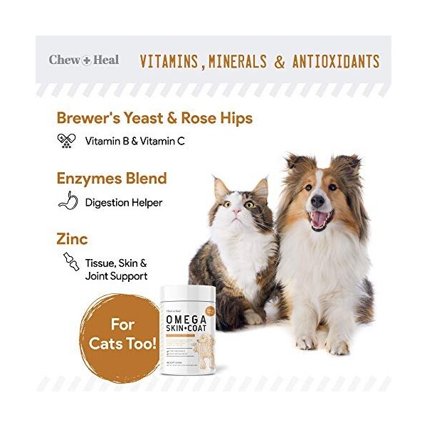 Chew + Heal Omega Skin & Coat - 180 Chews - CH-OMEGA-SKIN-COAT-180PK