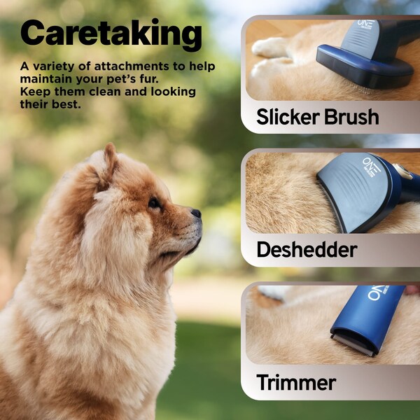 One Smart Ce ONE 5-in-1 Pet Grooming Brush and Vacuum Kit - OPPV001