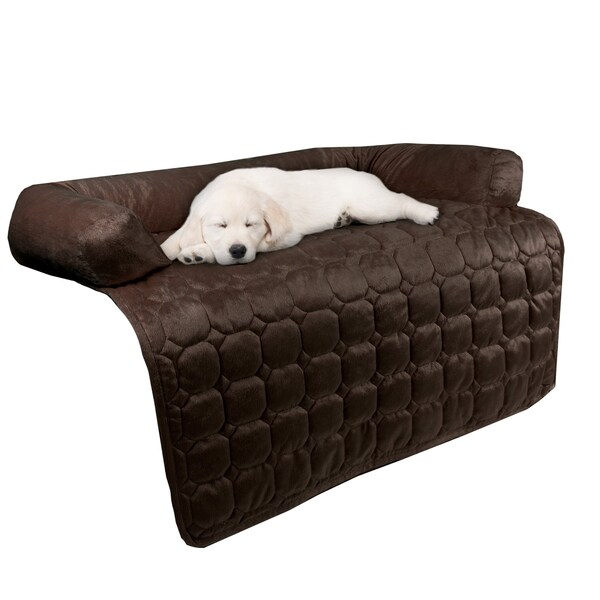 Pet Adobe Furniture Protector Pet Cover for Dogs and Cats with Shredded Memory Foam filled 35" x 35", Brown - 727173BMK