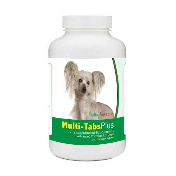 Healthy Breeds Chinese Crested Multi-Tabs Plus Chewable Tablets, 180PK - 840235140030