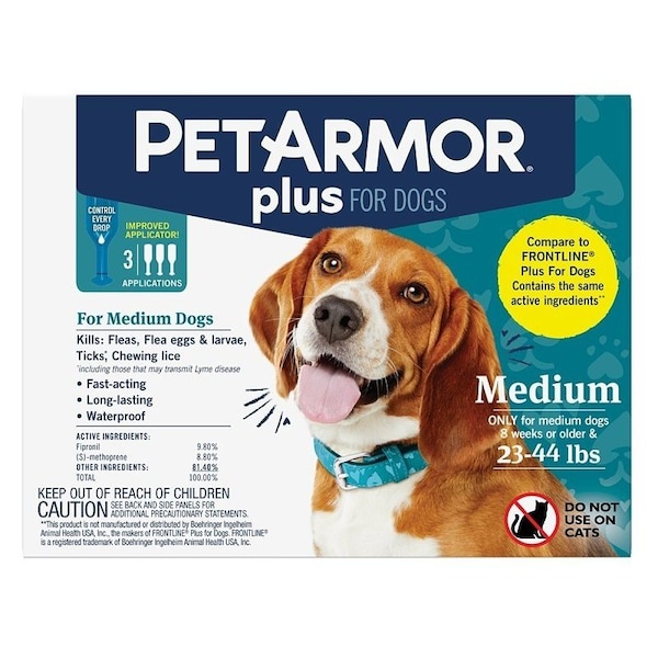 Pet Armor PetArmor Plus Flea and Tick Topical Treatment, Liquid Tube - 5388