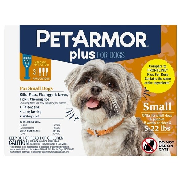 Pet Armor PetArmor Plus Flea and Tick Topical Treatment, Liquid Tube - 5387