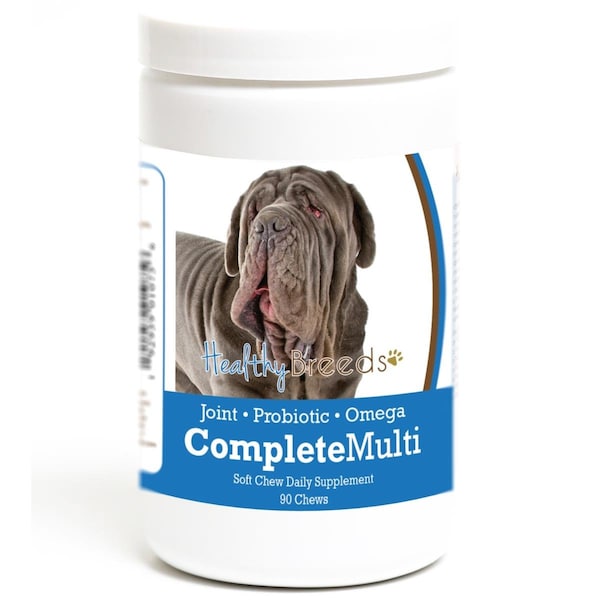 Healthy Breeds Neapolitan Mastiff all in one Multivitamin Soft Chew, 90PK - 192959010756