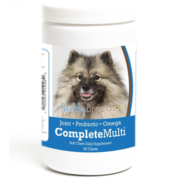 Healthy Breeds Keeshonden all in one Multivitamin Soft Chew, 90PK - 192959010480
