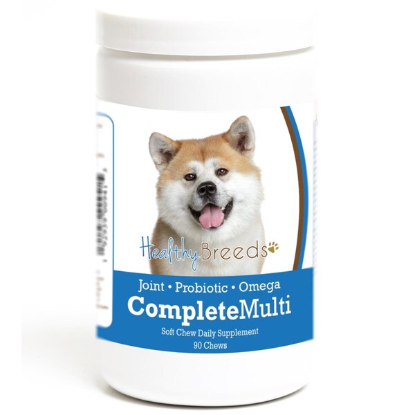 Healthy Breeds Akita all in one Multivitamin Soft Chew, 90PK - 192959009415