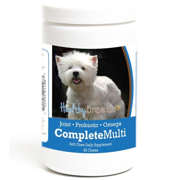 Healthy Breeds West Highland White Terrier all in one Multivitamin Soft Chew, 90PK - 192959011487